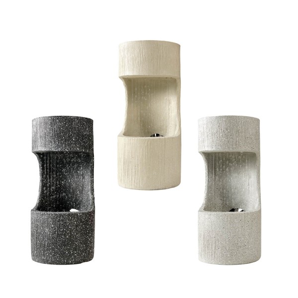 Fuente cilíndrica para interior y exterior ip44, colores surtidos, ø16 x 35 cm