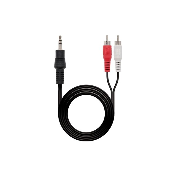 Nanocable cable audio estereo 3.5/m-2xrca/m, 10 m